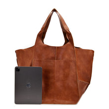 Laden Sie das Bild in den Galerie-Viewer, Frauen übergroße Leder Handtaschen