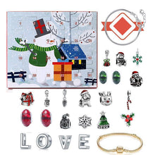 Laden Sie das Bild in den Galerie-Viewer, 🎁24 Tage Countdown-Kalender DIY Weihnachts-Adventskalender Armbänder Set