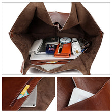 Laden Sie das Bild in den Galerie-Viewer, Frauen übergroße Leder Handtaschen