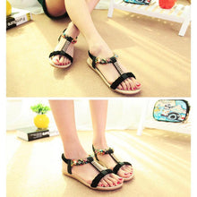 Laden Sie das Bild in den Galerie-Viewer, Böhmische Sandalen für die Damen mit Strass