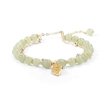Laden Sie das Bild in den Galerie-Viewer, Doppelschichtiges Hetian-Jade-Armband mit Blättern