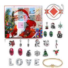 Laden Sie das Bild in den Galerie-Viewer, 🎁24 Tage Countdown-Kalender DIY Weihnachts-Adventskalender Armbänder Set