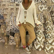Laden Sie das Bild in den Galerie-Viewer, V-Ausschnitt Strickpullover 5 Farben