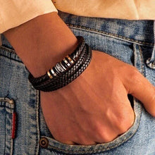 Laden Sie das Bild in den Galerie-Viewer, Mehrere Geflochtene Lederarmband