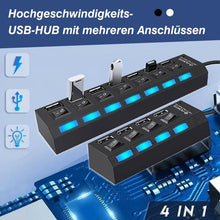 Laden Sie das Bild in den Galerie-Viewer, Hochgeschwindigkeits-USB-Hub mit mehreren Anschlüssen