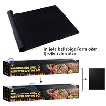 Laden Sie das Bild in den Galerie-Viewer, Hirundo Antihaft BBQ Grillmatten mit Schneidebox