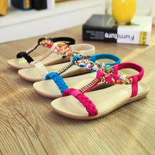 Laden Sie das Bild in den Galerie-Viewer, Böhmische Sandalen für die Damen mit Strass