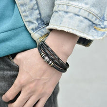Laden Sie das Bild in den Galerie-Viewer, Mehrere Geflochtene Lederarmband
