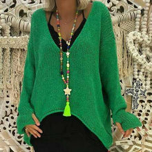 Laden Sie das Bild in den Galerie-Viewer, V-Ausschnitt Strickpullover 5 Farben