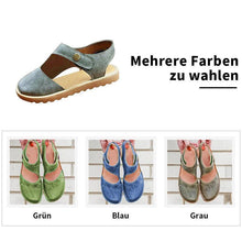 Laden Sie das Bild in den Galerie-Viewer, Vintage & Weiche Klett Mary Jane Sandalen