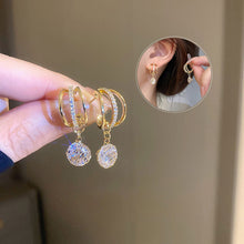 Laden Sie das Bild in den Galerie-Viewer, Dreischichtige Zirkon-Ohrringe