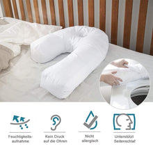 Laden Sie das Bild in den Galerie-Viewer, Side Sleeper U-Form Kopfstütze Seitenschläferkissen Wirbelsäule korrigieren