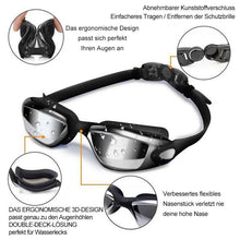 Laden Sie das Bild in den Galerie-Viewer, Anti-Nebel-Schwimmbrille( Schutzbrille, Kappe, Ohrstöpsel, Nasenklammer)