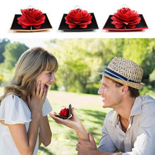 Laden Sie das Bild in den Galerie-Viewer, 3D Pop Up Rose Ringschachtel