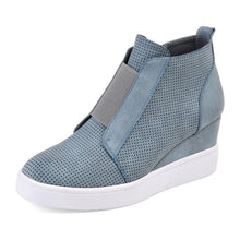 Laden Sie das Bild in den Galerie-Viewer, Bequeme Sneakers mit Reißverschluss und Keilabsatz