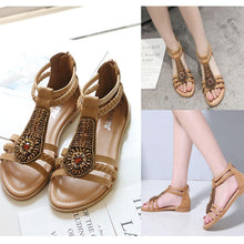 Laden Sie das Bild in den Galerie-Viewer, Böhmischen Mode Flache Beiläufige Sandalen