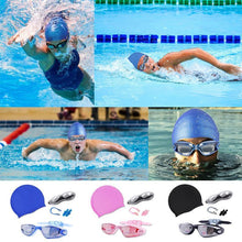 Laden Sie das Bild in den Galerie-Viewer, Anti-Nebel-Schwimmbrille( Schutzbrille, Kappe, Ohrstöpsel, Nasenklammer)