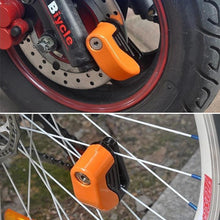 Laden Sie das Bild in den Galerie-Viewer, Bremsscheibenschloss Alarm für Motorrad und Fahrrad