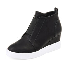 Laden Sie das Bild in den Galerie-Viewer, Bequeme Sneakers mit Reißverschluss und Keilabsatz