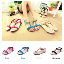 Laden Sie das Bild in den Galerie-Viewer, Böhmische Sandalen für die Damen mit Strass