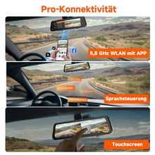 Laden Sie das Bild in den Galerie-Viewer, 10-Zoll-HD-Multifunktions-Autorekorder mit Touchscreen
