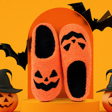 Laden Sie das Bild in den Galerie-Viewer, Halloween-Kürbis-Hausschuhe aus Baumwolle
