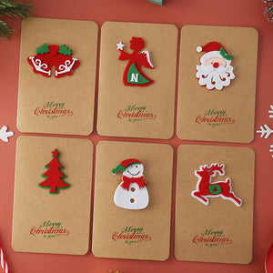 Weihnachtsgrußkarten aus Kraftpapier