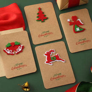 Weihnachtsgrußkarten aus Kraftpapier