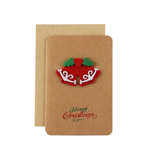 Weihnachtsgrußkarten aus Kraftpapier