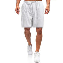 Laden Sie das Bild in den Galerie-Viewer, Lockere Freizeitshorts aus Leinen für Herren
