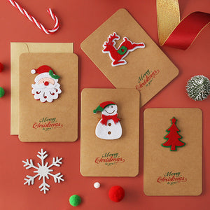 Weihnachtsgrußkarten aus Kraftpapier