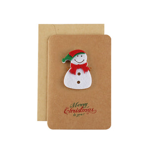 Weihnachtsgrußkarten aus Kraftpapier