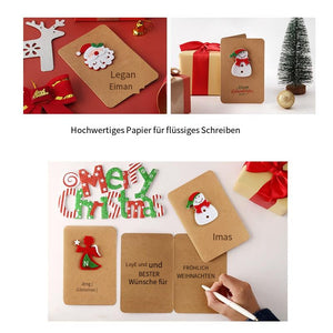 Weihnachtsgrußkarten aus Kraftpapier