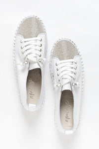 🔥 Sommerspecial 🔥SNEAKERS AUS DIAMOND SILVER LEDER